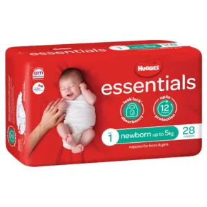 Huggies Essentials Nappies Unisex Size 1 Newborn (Up to 5kg) 112/ctn